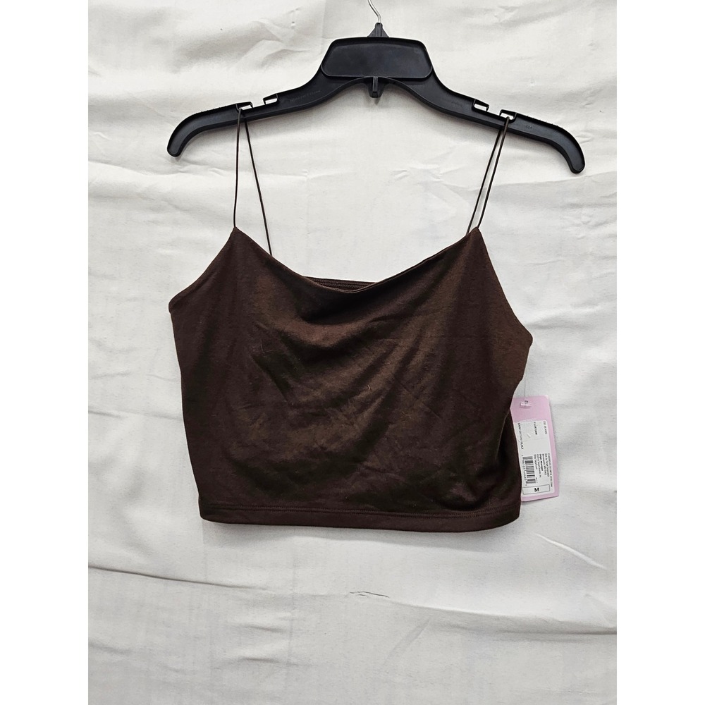 Wild Fable Womens Spaghetti Strap Cami Top Brown Cotton Blend Casual Size Medium